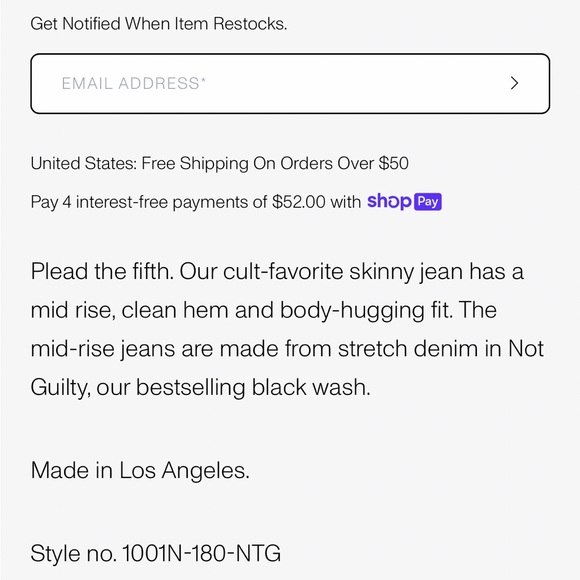 Mother The Looker Mid-Rise Skinny Jeans - color/wash is not guilty SIZE 28 - Picture 2 of 8